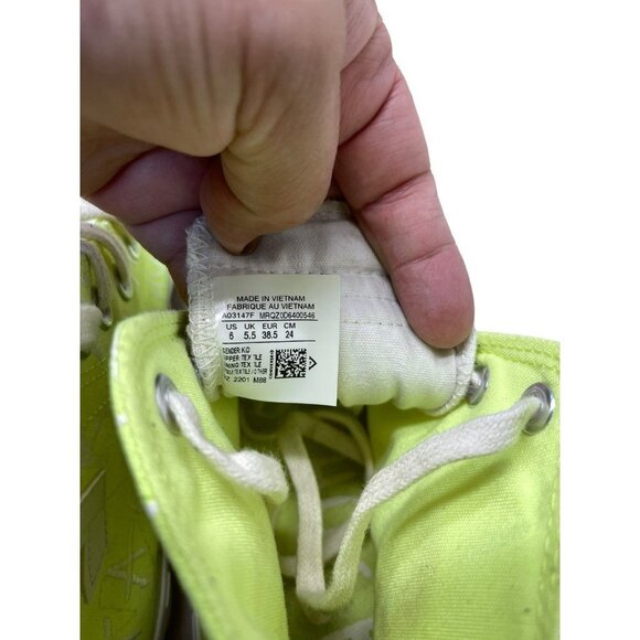 Converse Unt1tl3d Youth Sz 6 W8 Sneakers Not A Chuck All Star Hi Green Volt - Picture 4 of 9